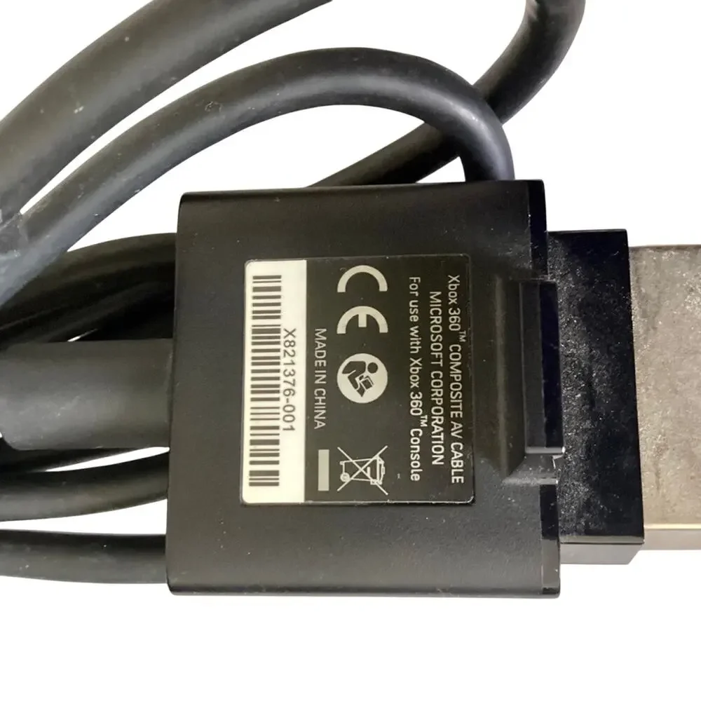 Official OEM Microsoft Xbox 360 AV Composite Audio/Video Cable RCA